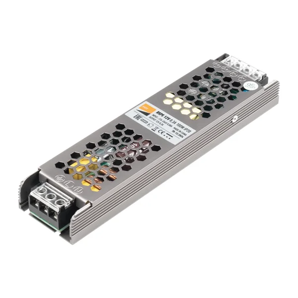 Блок питания для светодиодной ленты 100Вт 8.3А 12В IP20 BSPS метал. JazzWay 1002167A
