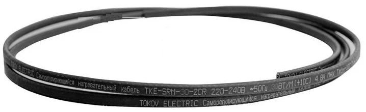 Кабель нагреват. саморег. 30Вт/м с экраном 16 AWG термопласт Ex TOKOV ELECTRIC TKE-SRL-30-2CR