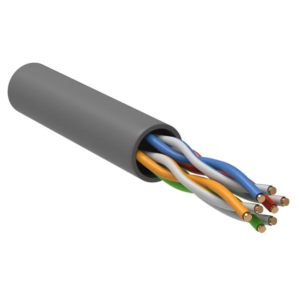 Кабель витая пара U/UTP кат.5E 2PR 24 AWG PVC 1м сер. РФ (уп.100м) GENERICA BC1-C5E02-111-100-R-G