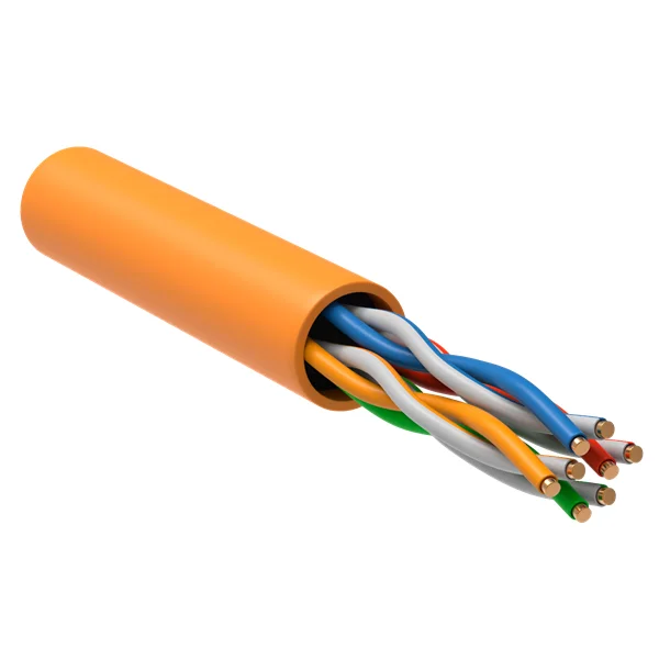 Кабель витая пара U/UTP кат.5E 4PR 24 AWG LSZH 1м оранж. РФ (уп.305м) GENERICA BC1-C5E04-127-305-R-G