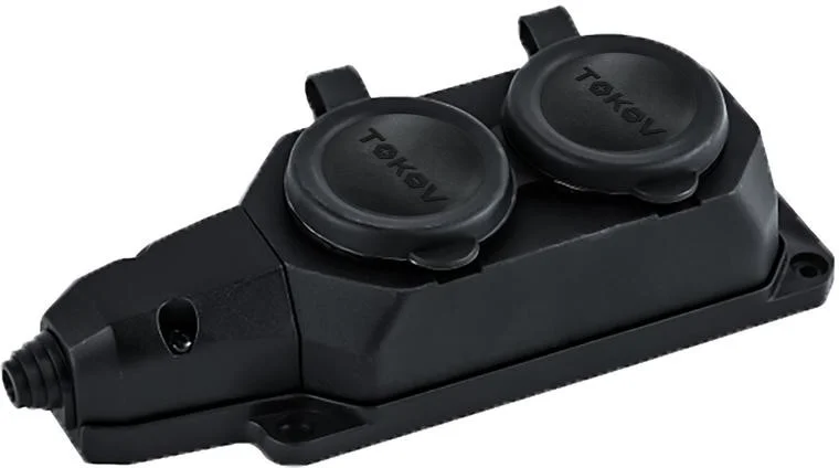 Колодка удлинителя 2-м 16А с заземл. каучук TOKOV ELECTRIC TKE-C05-KK2-Z