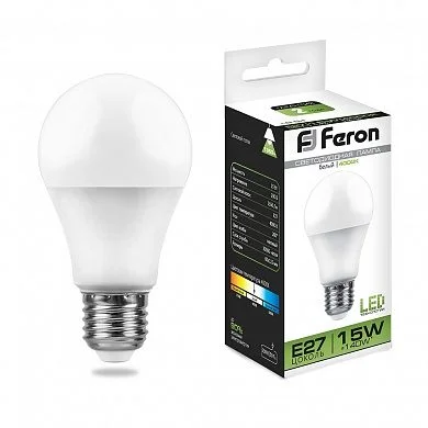 Лампа светодиодная LED 15вт Е27 белый FERON LB-94 25629