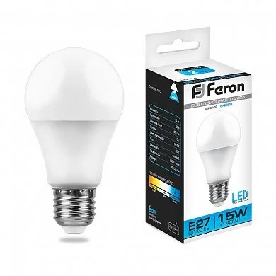 Лампа светодиодная LED 15вт Е27 дневной FERON LB-94 25630