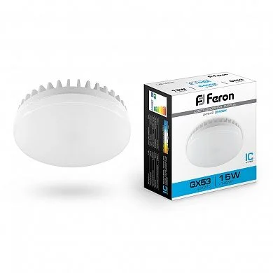 Лампа светодиодная LED 15вт GX53 дневной таблетка, FERON, LB-454 25869