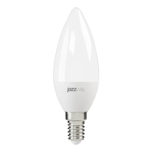 Лампа светодиодная PLED-SP 7Вт C37 свеча 3000К тепл. бел. E14 530лм 230В JazzWay 1027818-2