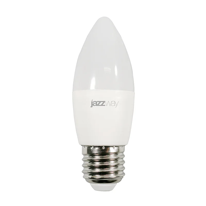 Лампа светодиодная PLED-SP 9Вт C37 свеча 3000К тепл. бел. E27 820лм 230В JazzWay 5001923A
