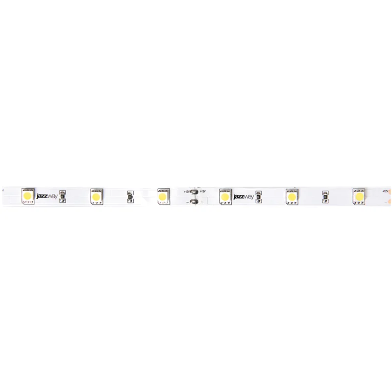 Лента светодиодная PLS 5050/60-12V 14.4Вт/м 6500К холод. бел. IP20 (уп.5м) JazzWay 1000972