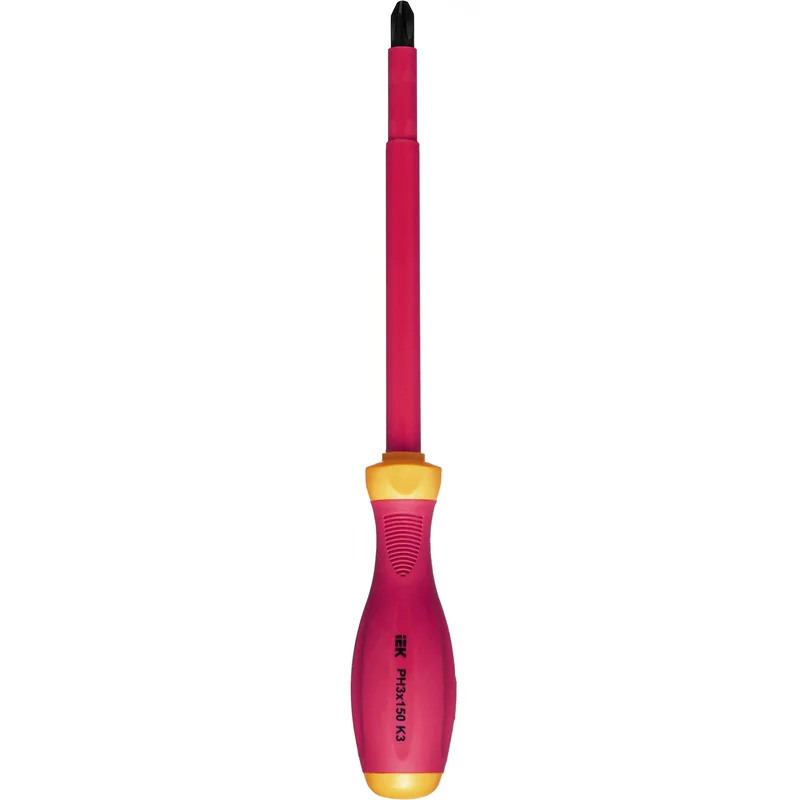 Отвертка диэлектрическая крестовая PH3х150 K3 1000В ARMA2L 3 IEK A2L3-SC30-K3-PH-30-150