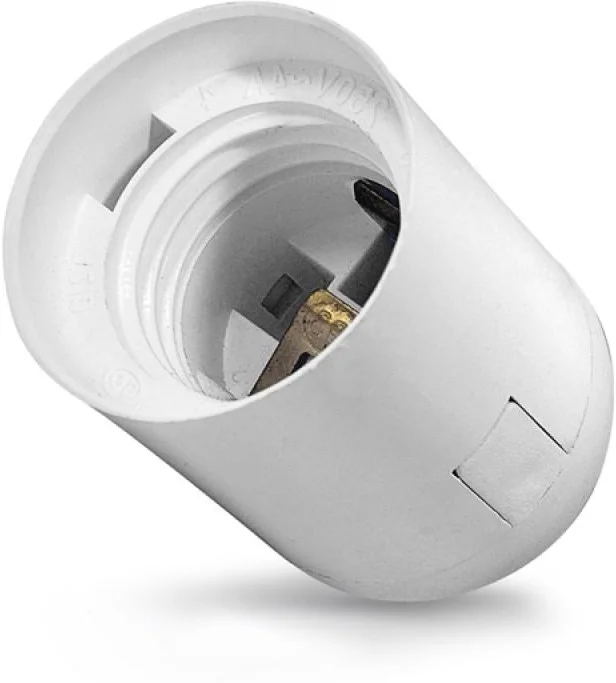 Патрон пластиковый подвесной Е27 бел. TOKOV ELECTRIC TKE-C01-PPL-27