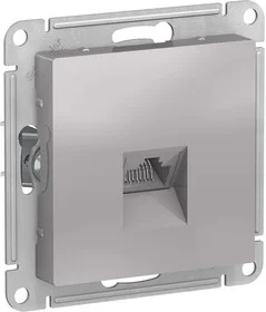 Розетка компьютерная 1-м AtlasDesign RJ45 кат.5E механизм алюм. SE ATN000383