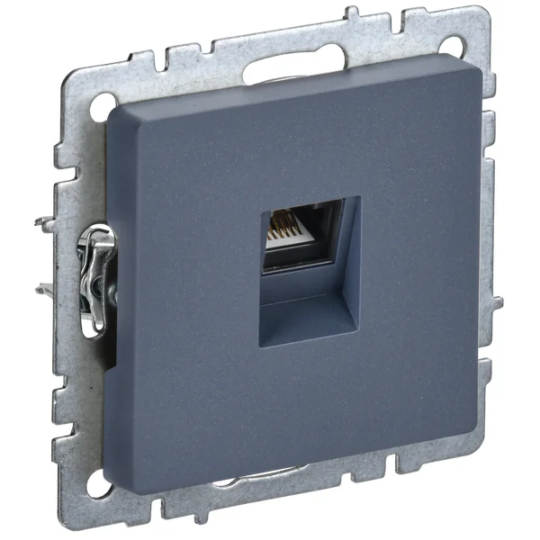 Розетка компьютерная СП RJ45 кат.5E BRITE РК10-БрМ маренго IEK BR-K10-1-K35