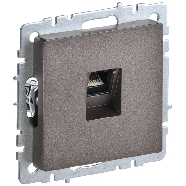 Розетка компьютерная СП RJ45 кат.5E BRITE РК10-БрТБ бронза IEK BR-K10-1-K45