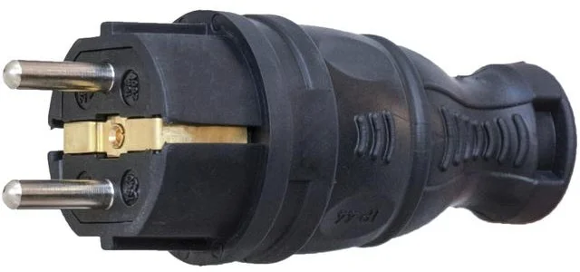Вилка прямая 16А с заземл. каучук TOKOV ELECTRIC TKE-C05-KV-Z