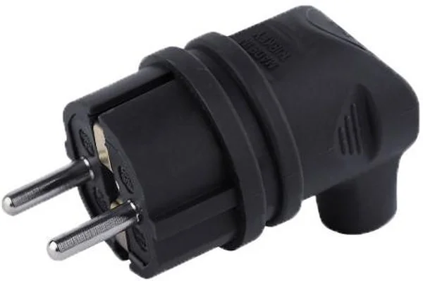 Вилка угловая 16А с заземл. каучук TOKOV ELECTRIC TKE-C05-KVU-Z