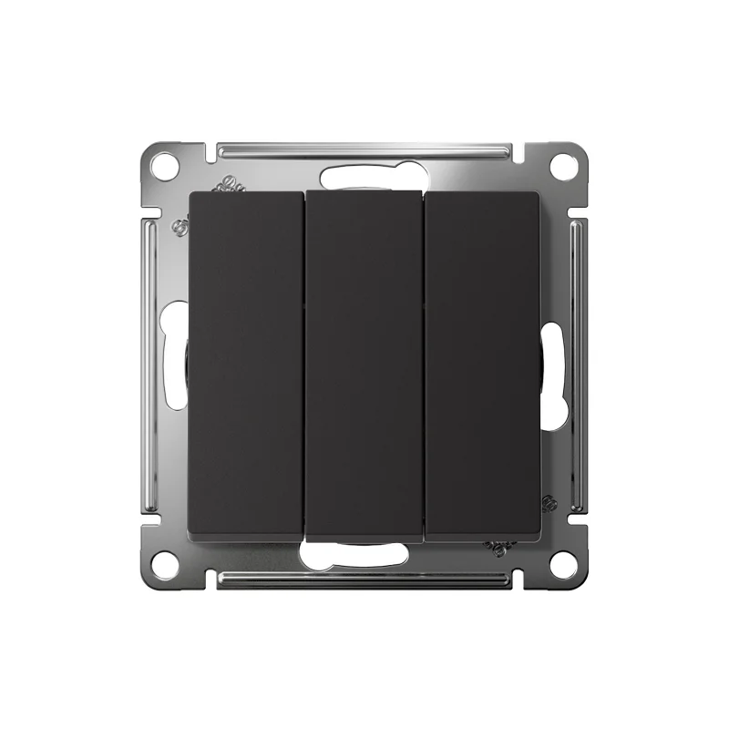Выключатель 3-кл. СП AtlasDesign 10А IP20 (сх. 1+1+1) 10AX механизм карбон SE ATN001031